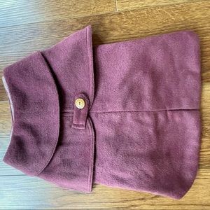 Dog Coat, maroon, two Velcro closures